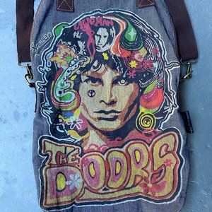 Jim Morrison The Doors Street Art Graffiti Denim Crossbody Shoulder Bag